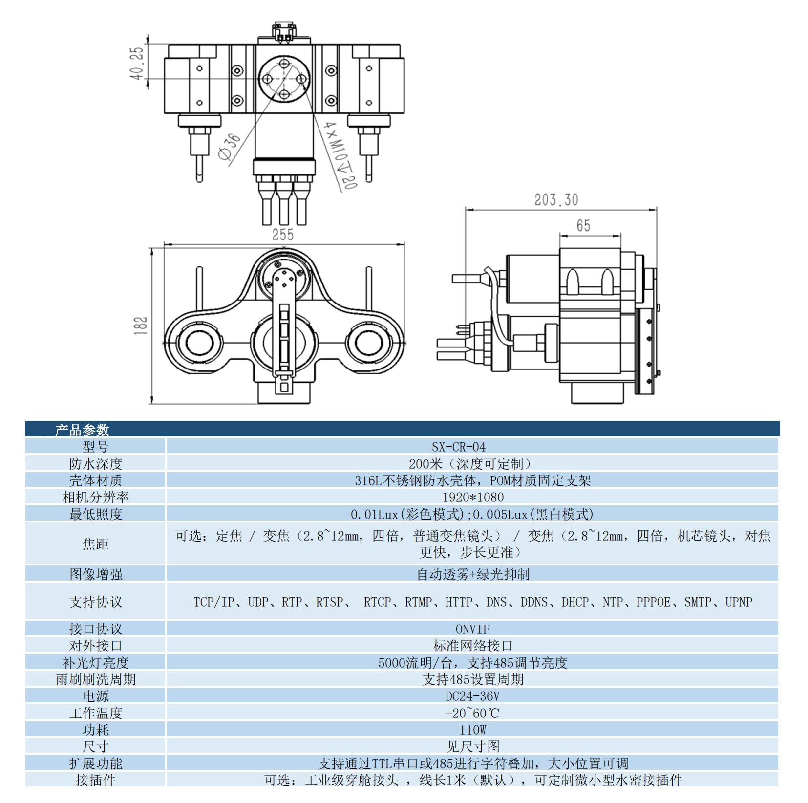 深水带雨刷摄像机详情2