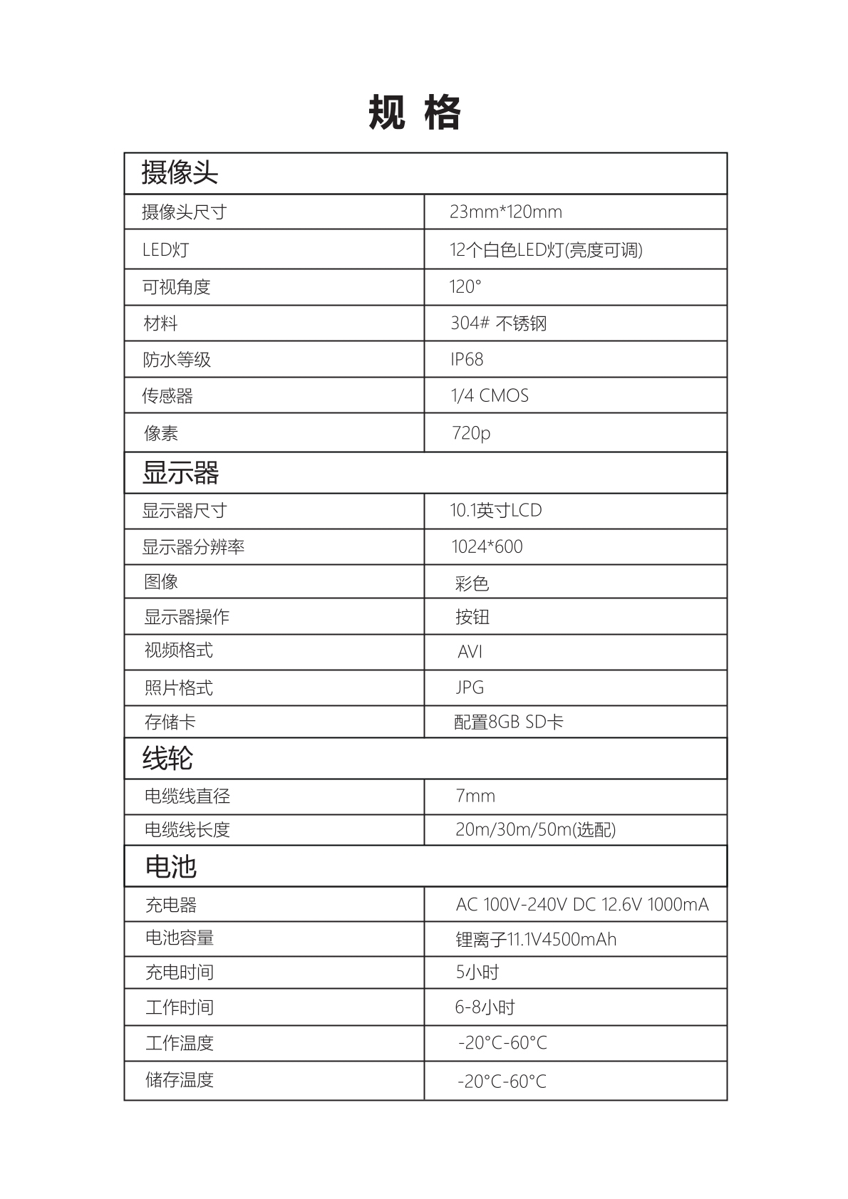 市政管道探测仪参数